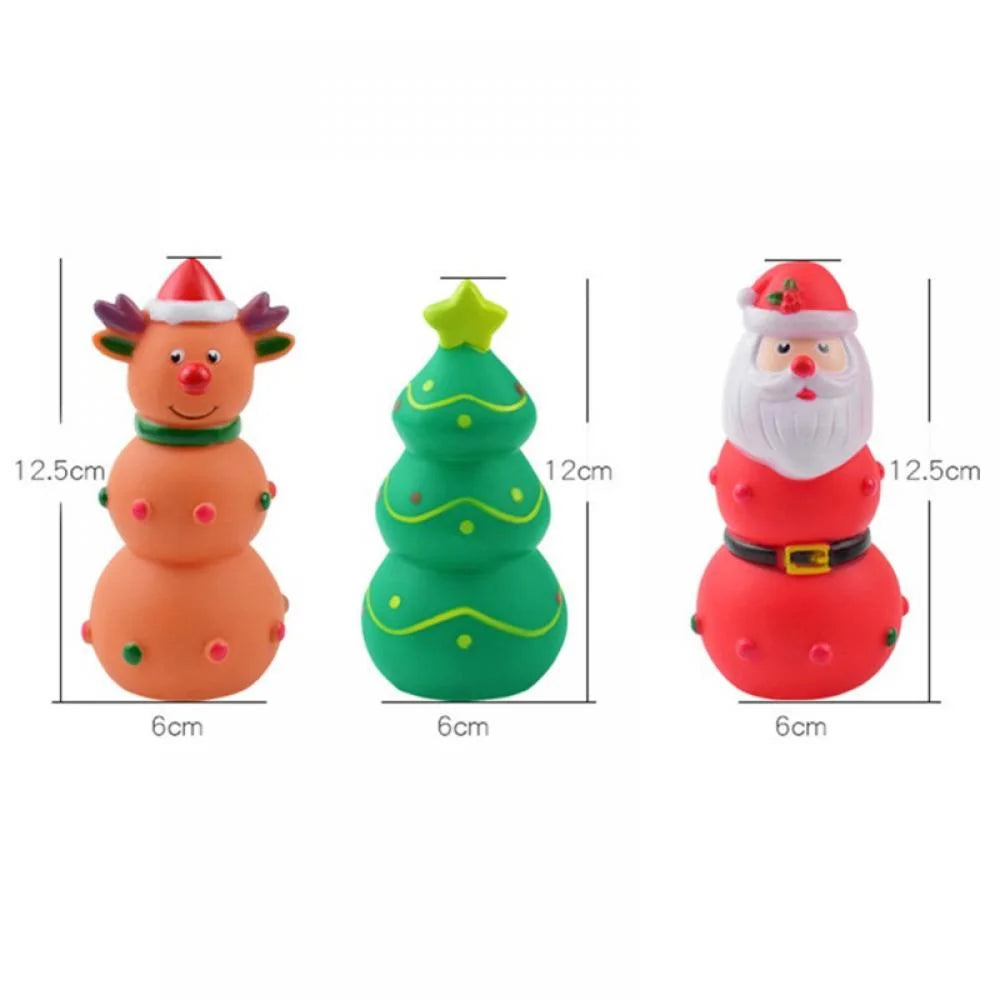 3 Pack Small Christmas Dog Toys
