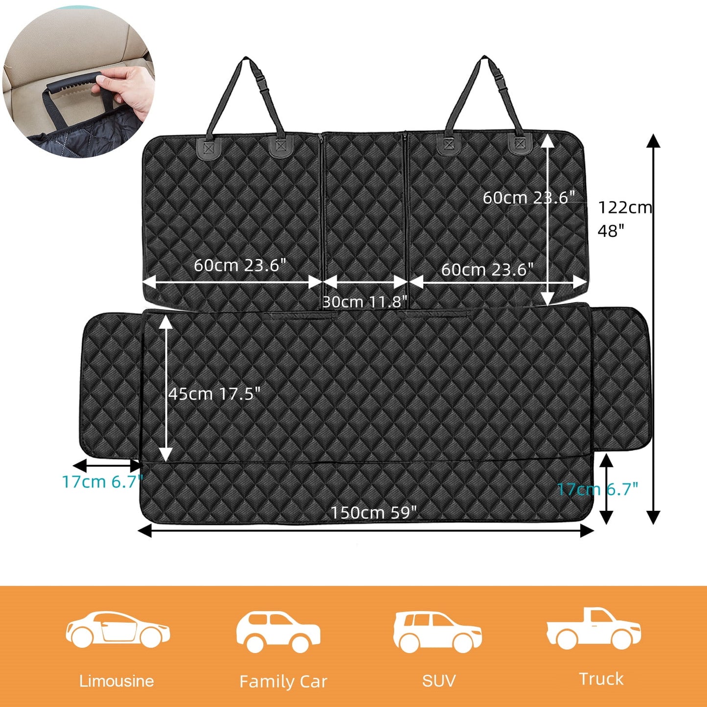 XL Dog Car Seat Cover 