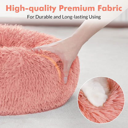 Pink Fluffy Cat Bed 