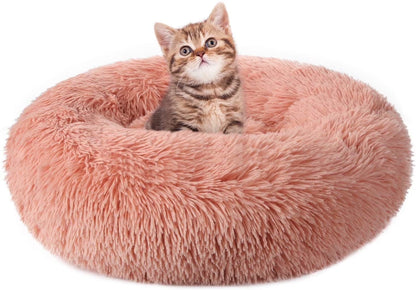Pink Fluffy Cat Bed 