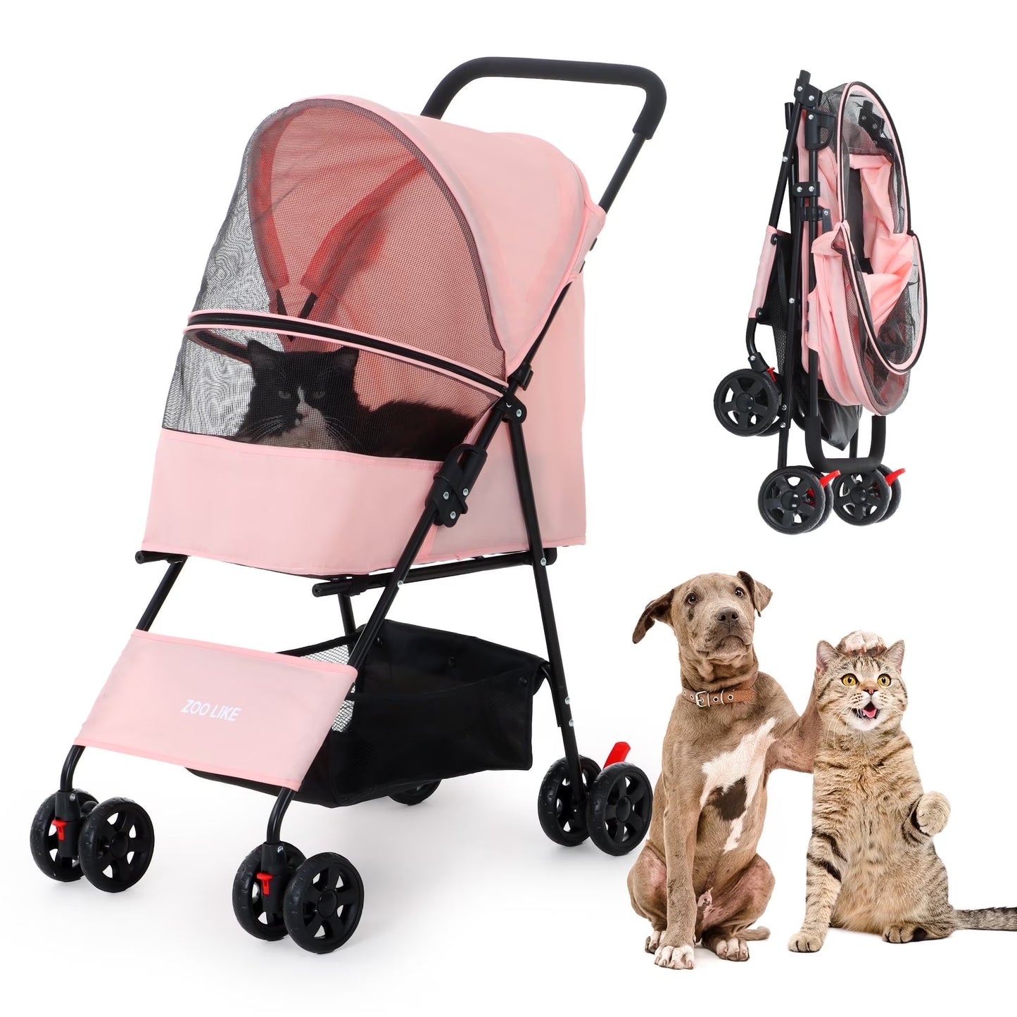Pink Pet Stroller 