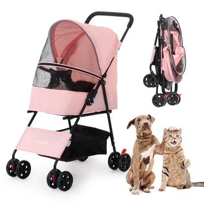 Pink Pet Stroller 
