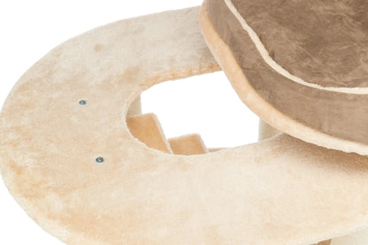 Beige Cat Tower with Bed 