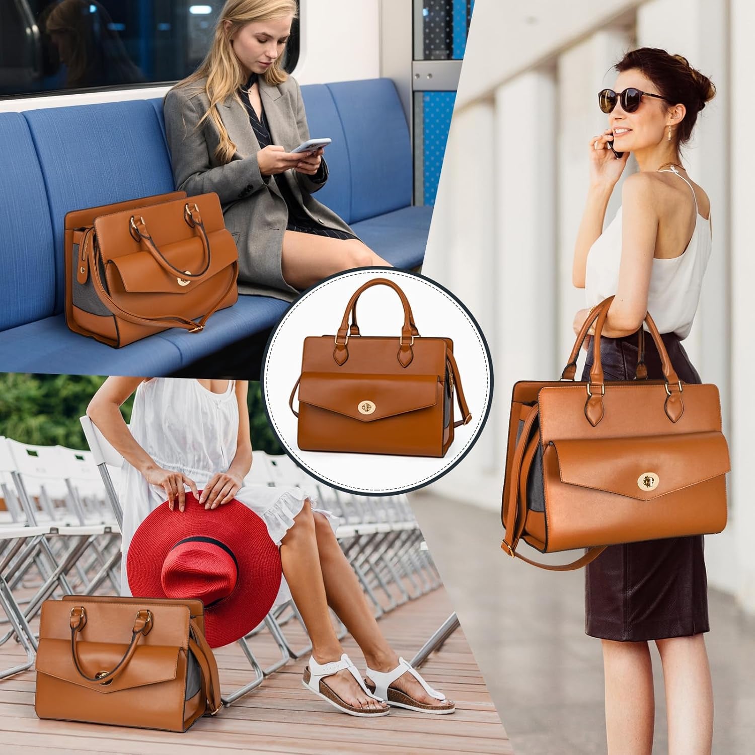 Stylish Leather Pet Carrier Purse 