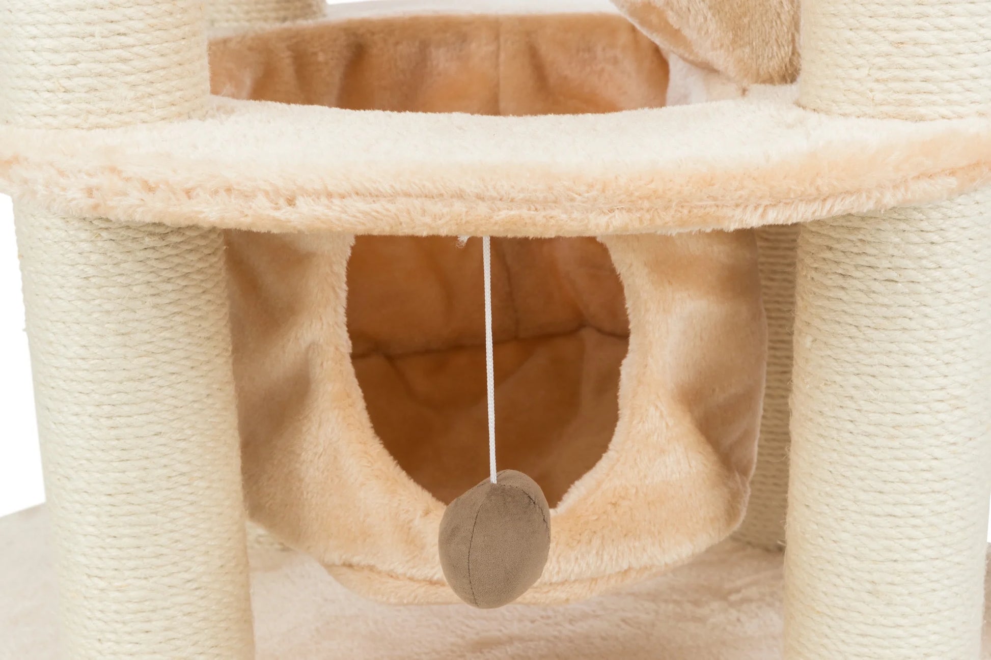 Beige Cat Tower with Bed 