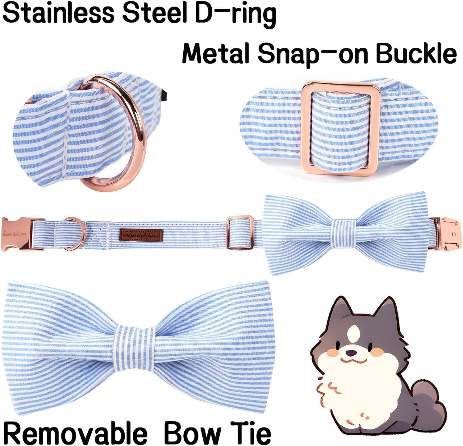 Blue Bowtie Collar 