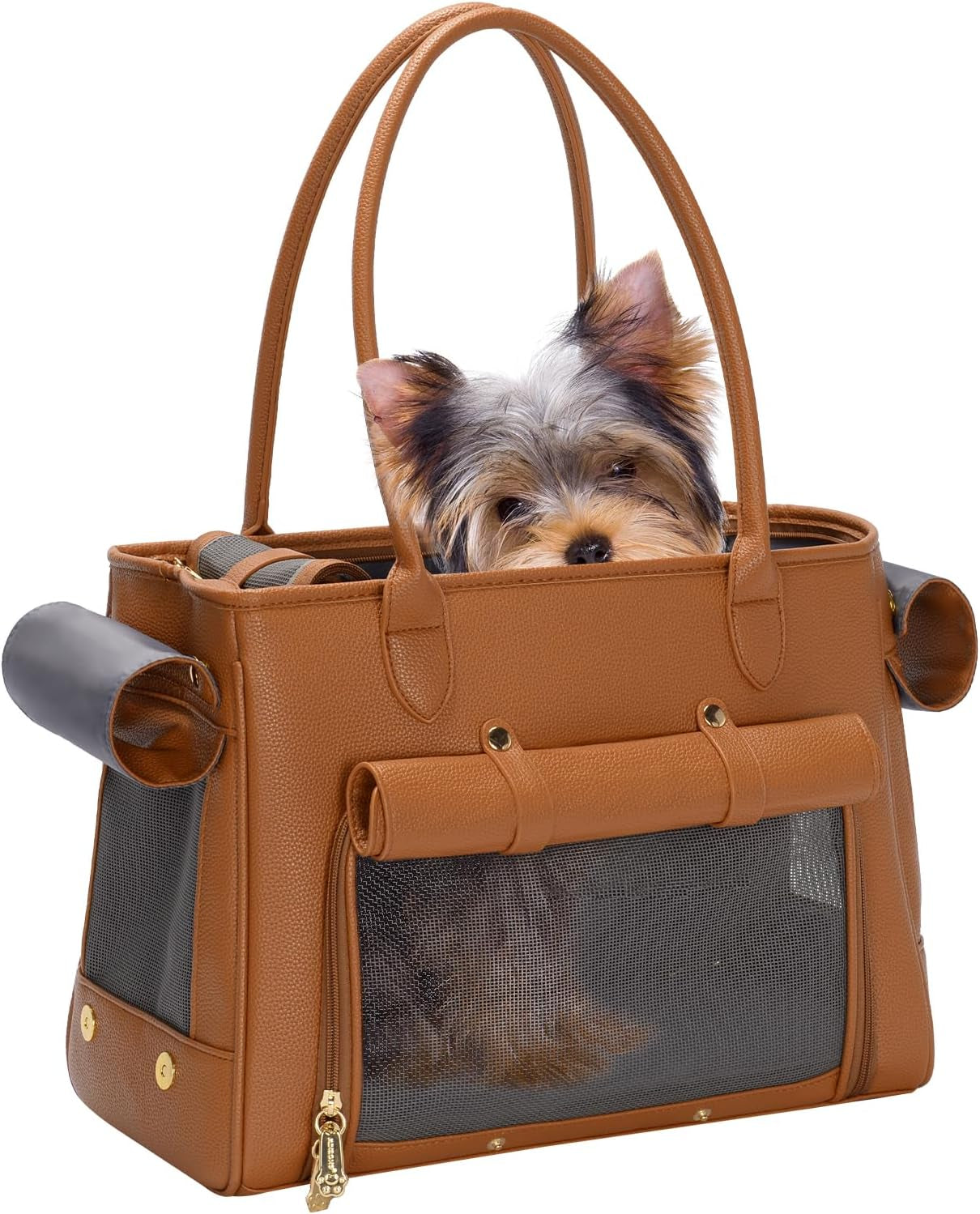 Stylish Leather Pet Carrier Purse 