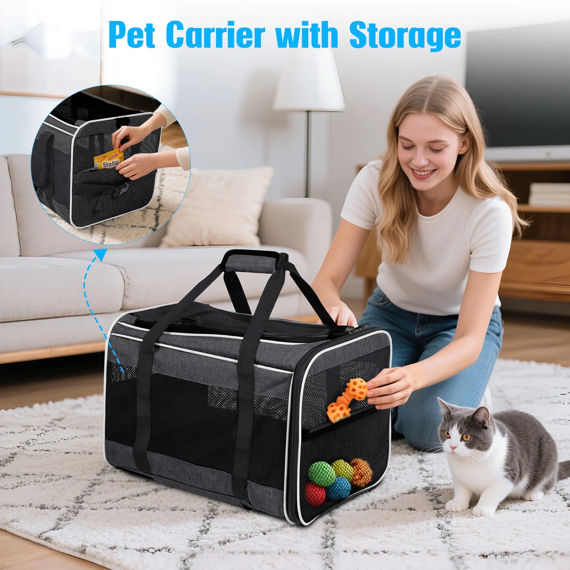 Pet Carrier with Wheels 