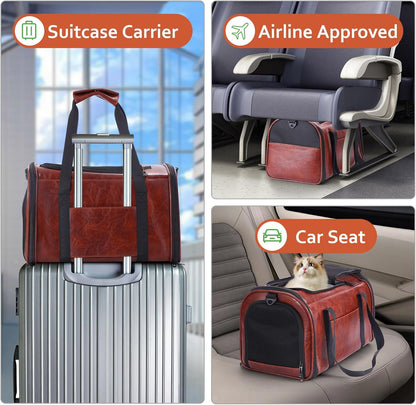 Fashion Leather Pet Carrier 
