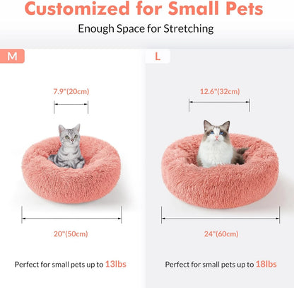 Pink Fluffy Cat Bed 