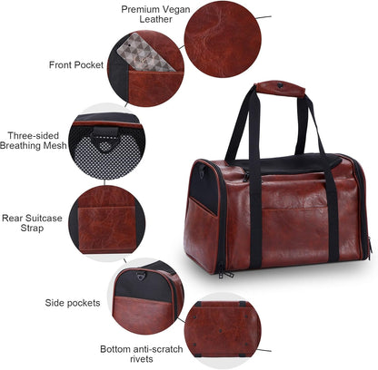 Fashion Leather Pet Carrier 