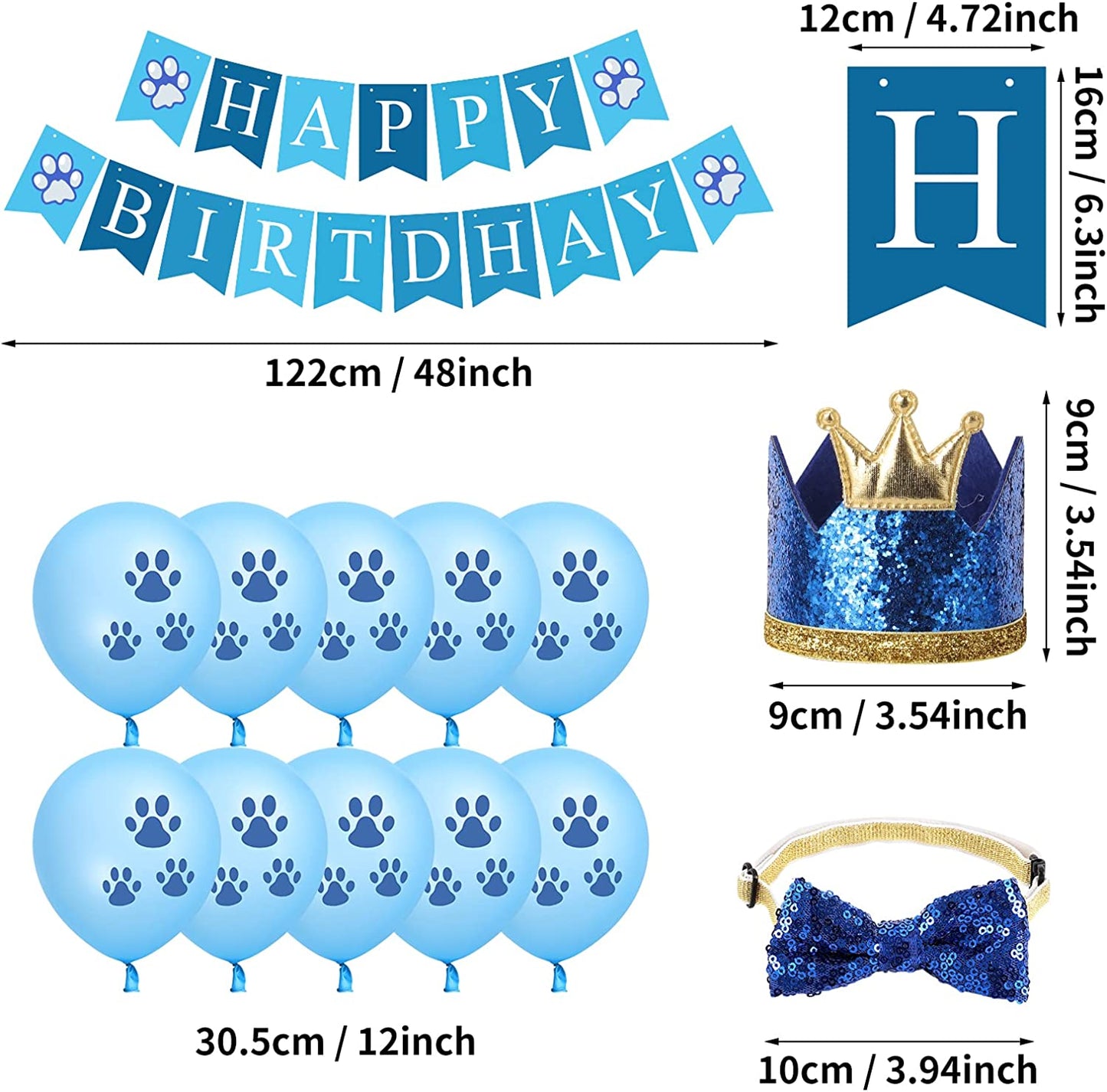 Blue Pet Birthday Party Supplies 
