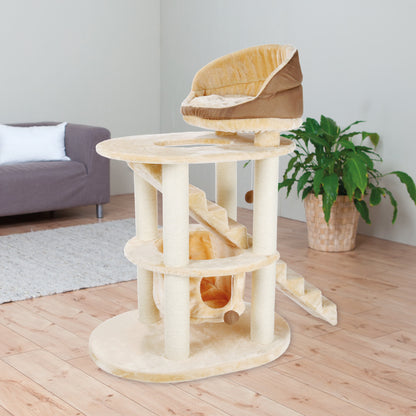 Beige Cat Tower with Bed 