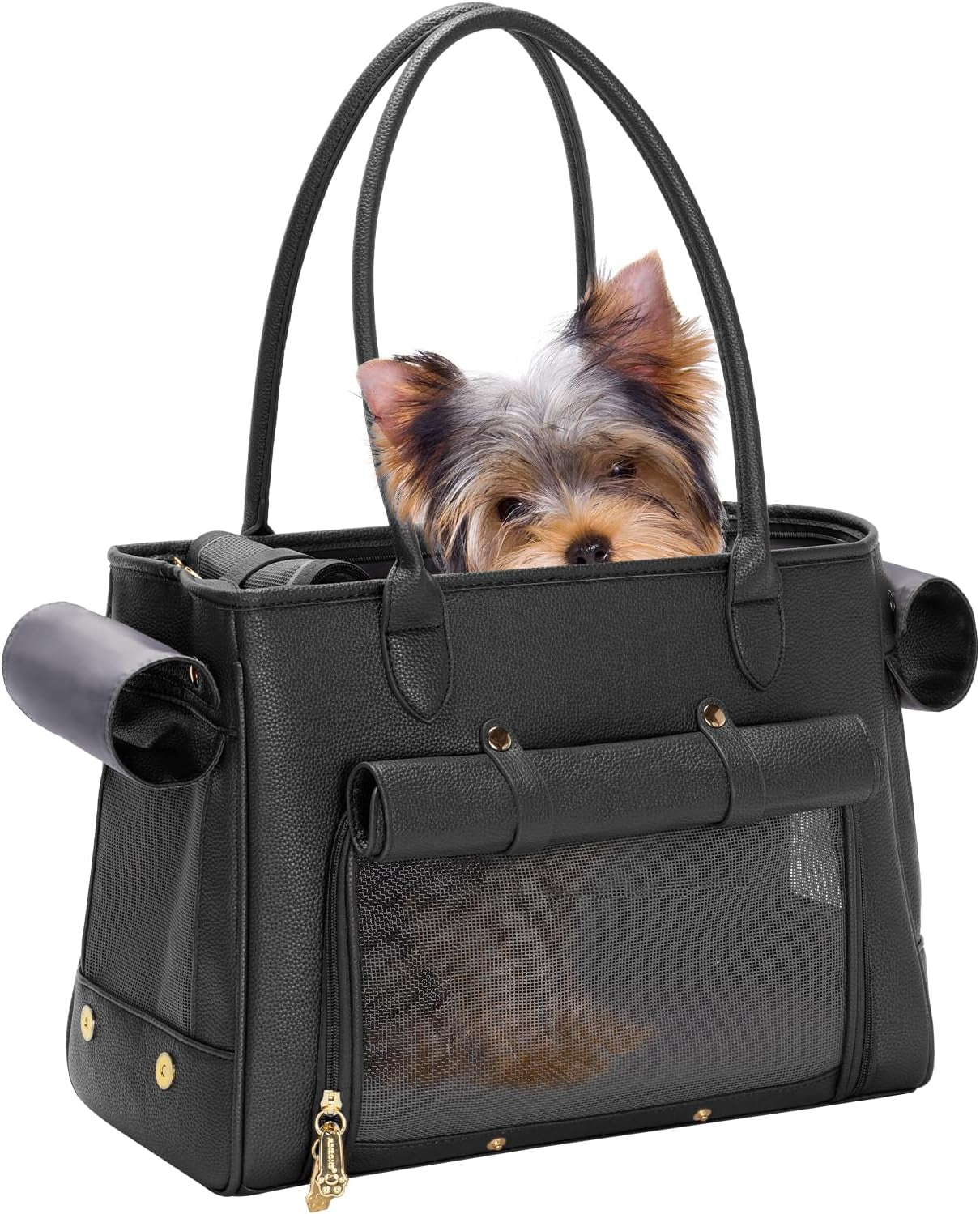 Stylish Leather Pet Carrier Purse 