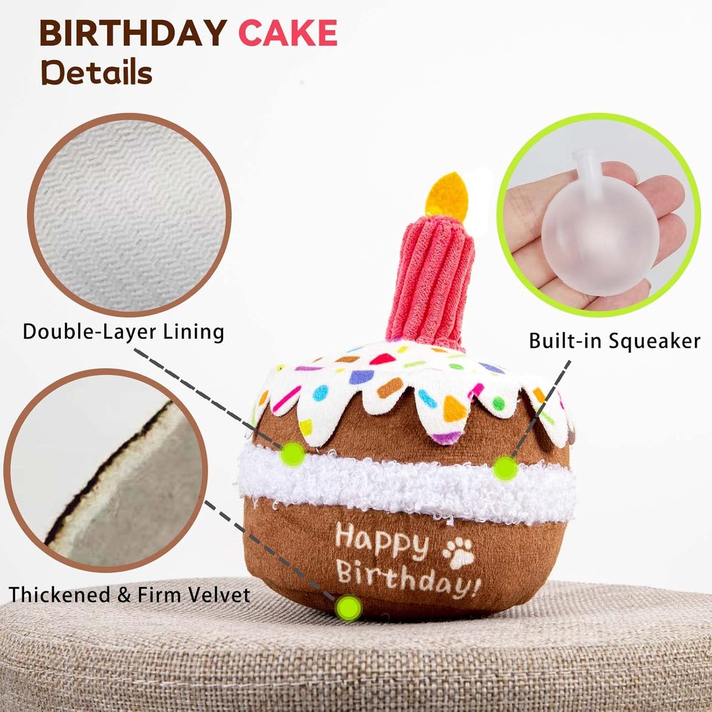 Birthday Cake Plush Toy 