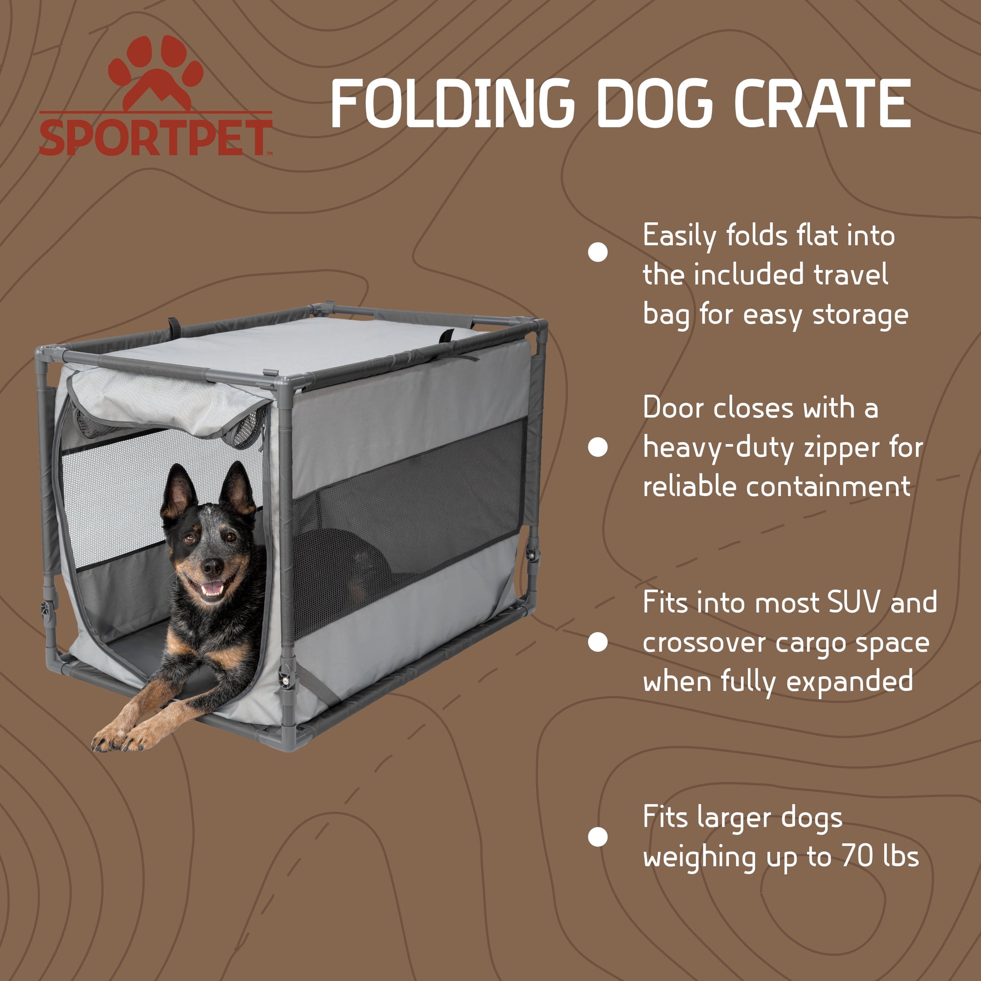 Portable Folding Dog Crate 