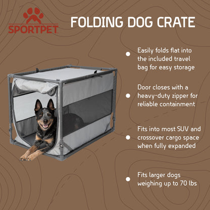 Portable Folding Dog Crate 