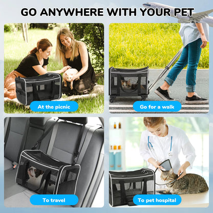 Pet Carrier with Wheels 