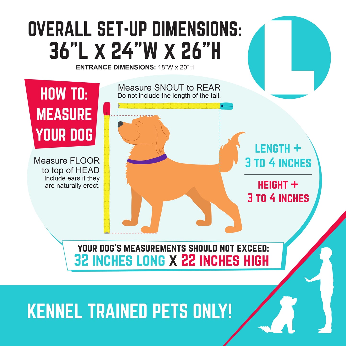 Portable Folding Dog Crate 