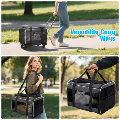 Pet Carrier with Wheels 