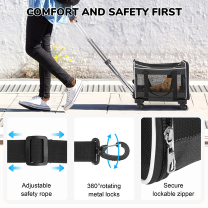 Pet Carrier with Wheels 