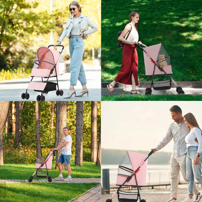 Pink Pet Stroller 