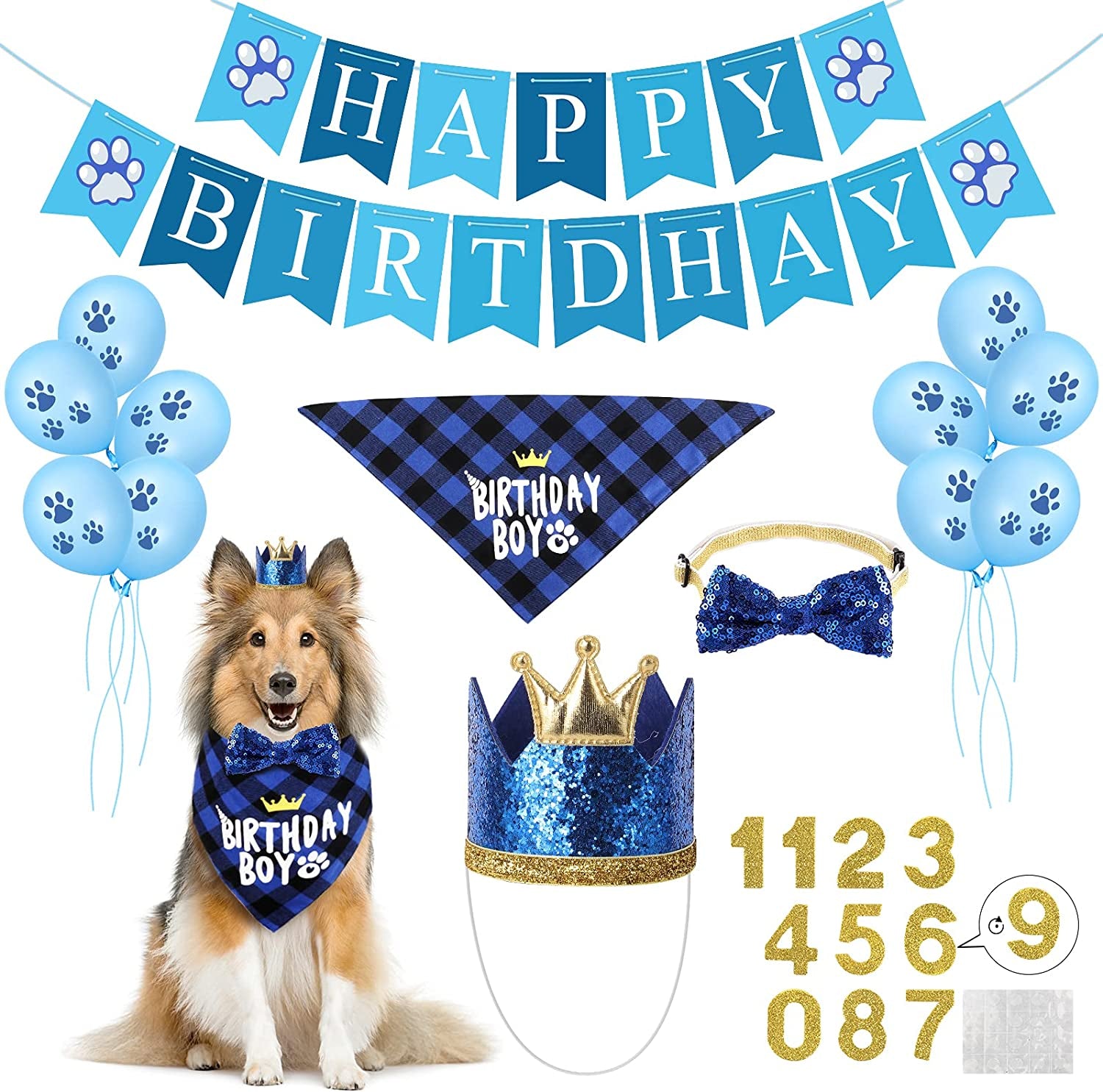 Blue Pet Birthday Party Supplies 