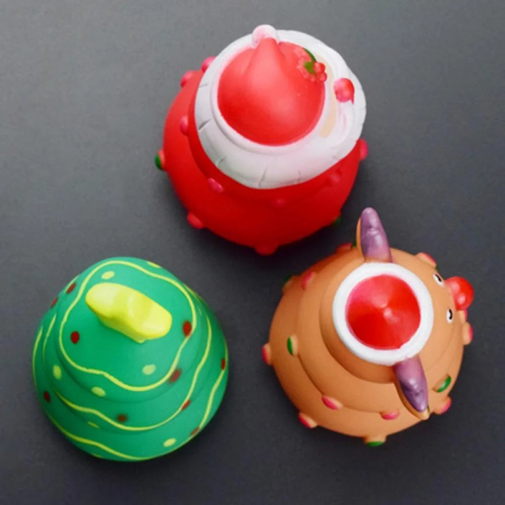 3 Pack Small Christmas Dog Toys