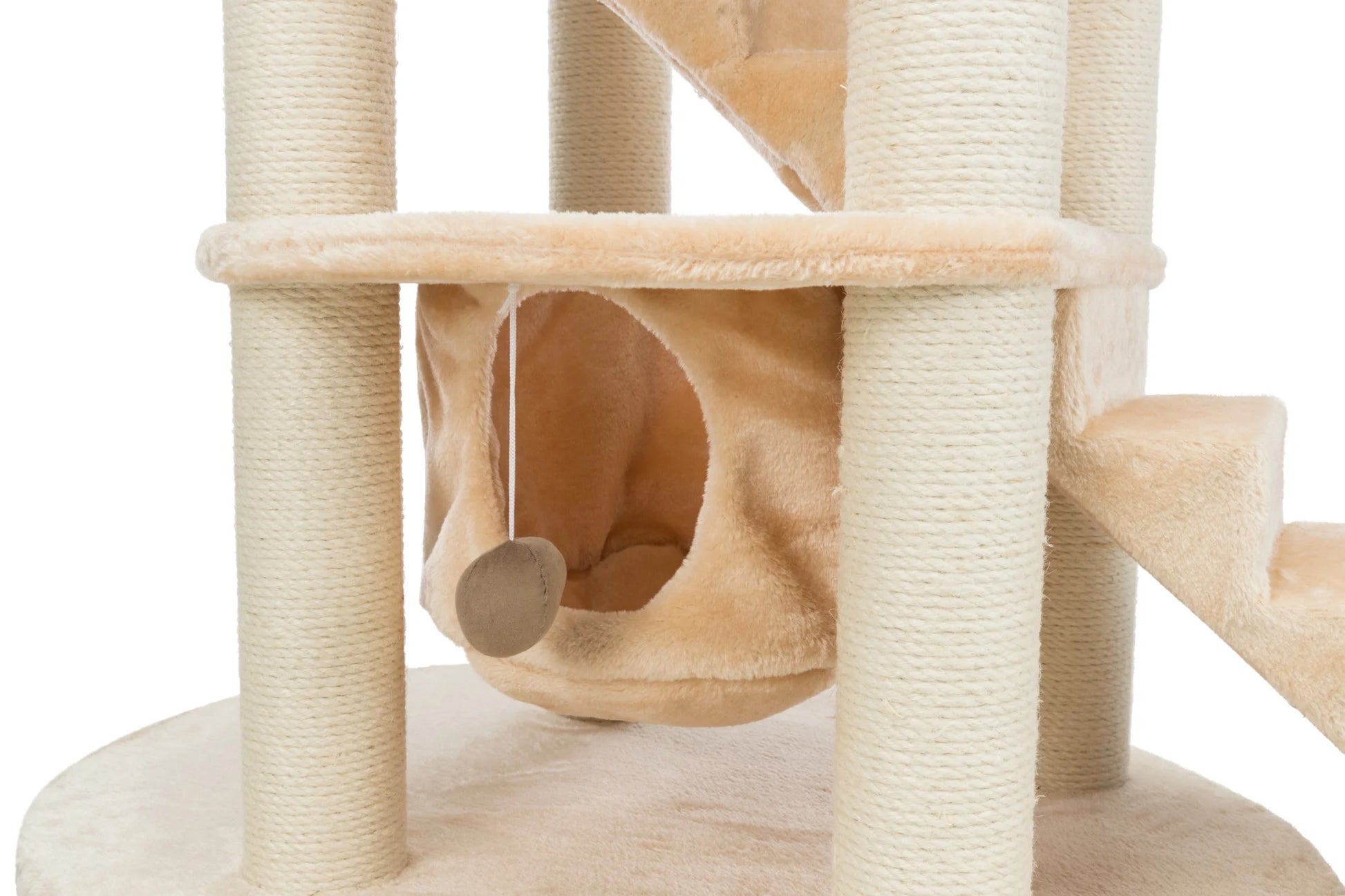 Beige Cat Tower with Bed 