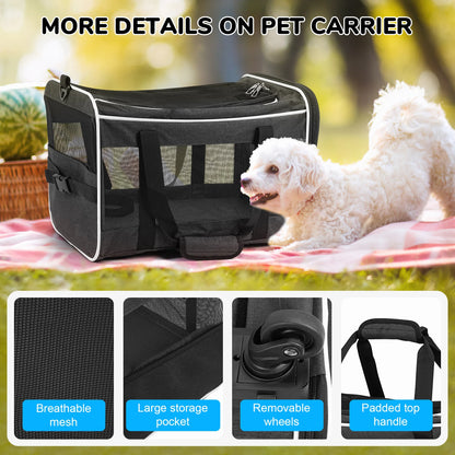 Pet Carrier with Wheels 