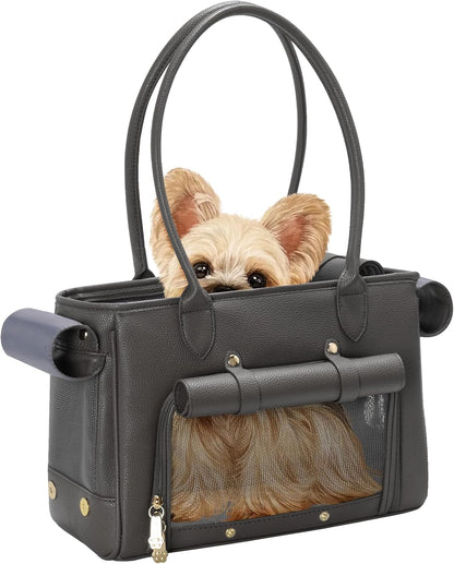 Stylish Leather Pet Carrier Purse 