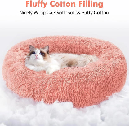 Pink Fluffy Cat Bed 